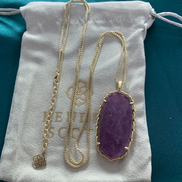 Kendra Scott Reid series colorful crystal necklace sweater chain - Picture 2 of 16